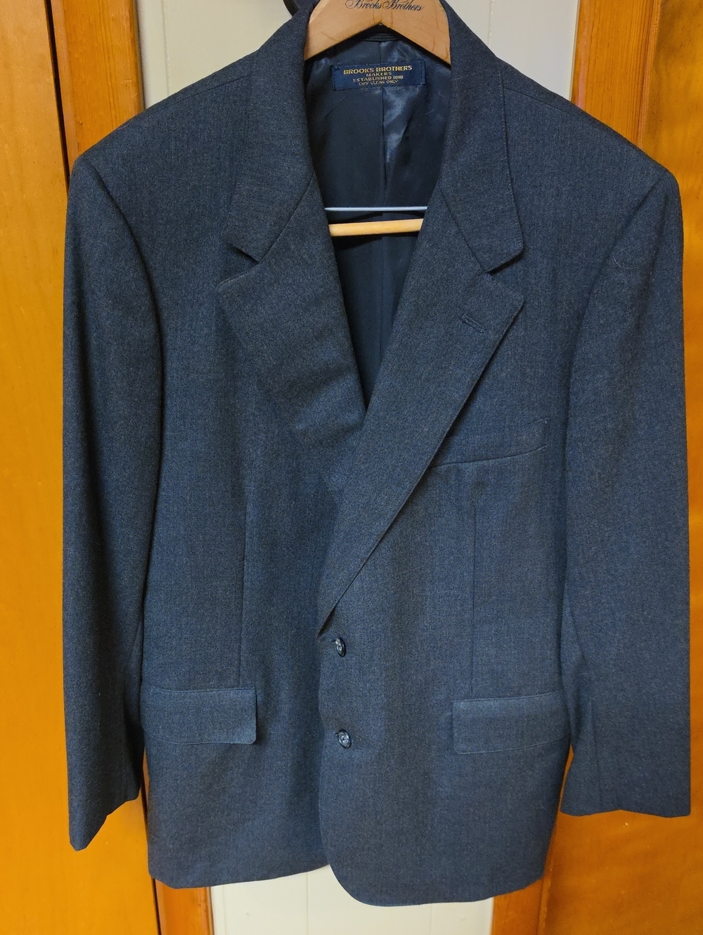 Vintage Brooks Brothers Dark Wool Blazer - Classic Two-Button Sport Coat